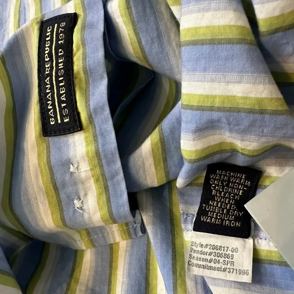 Men's‎ Banana Republic Striped Button-Down Shirt Size XL